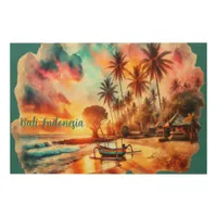 Watercolor Sketch Bali Indonesia Tropical | Wood Wall Art