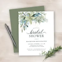 BUDGET Greenery Bridal Shower Invitation