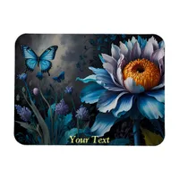 Blue Butterflies on Orange Bloom Magnet