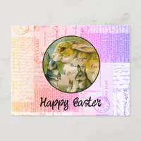 Vintage Bunnies Easter Postcard