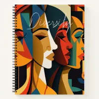 Colorful Women Faces  Notebook