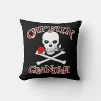 Captain Grandma Throw Pillow