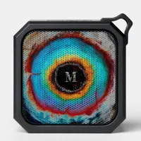 Ethereal Cosmic Eye Monogram Vibrant Abstract Art Bluetooth Speaker