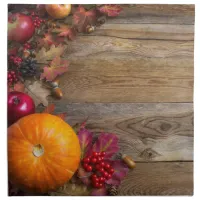 Thanksgiving Table, Rustic Wood Cloth Napkin