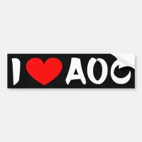 I Heart AOC | I Love A.O.C. Bumper Sticker