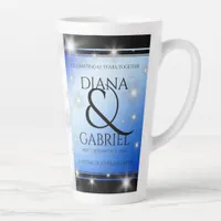 Elegant 67th Star Sapphire Wedding Anniversary Latte Mug