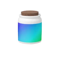 Colorful Rainbow Green Blue Purple Diagonal Blend Candy Jar