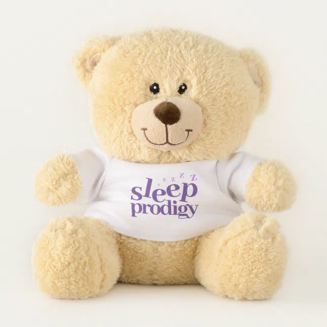 Cute Sleep Prodigy Word Art Teddy Bear