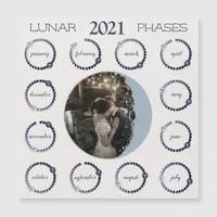 Custom Photo 2021 Lunar Phases Magnetic Calendar