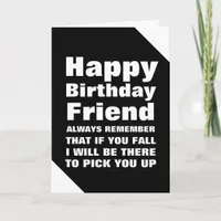 trending You Fall Funny Happy Birthday Friend Card