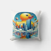 Rubber Duckie Duck  Throw Pillow