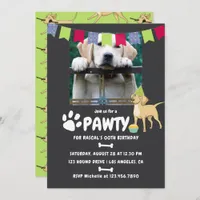 Yellow Labrador Retriever Birthday photo invite