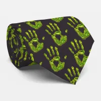 Glowing Ghoul Handprint Neck Tie