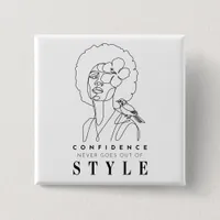 Confidence and Beauty Positive Affirmation Button