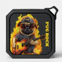 Flaming Pug Rock Cartoon