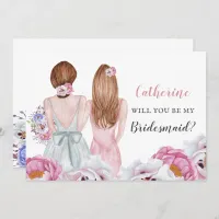 Blush Bride Best friend Will You Be My Bridesmaid Invitation