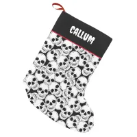 Gothic Skulls Patterned Small Christmas Stocking