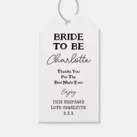 Thank You Black And White Bachelorette Favor Gift Tags