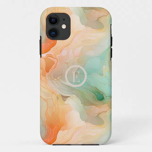 Marble Terracotta and jade iPhone 11 Case