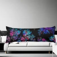 Modern fractal pattern on black body pillow