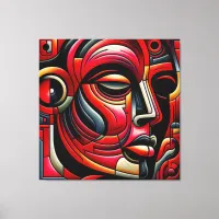 Red & black Abstract Face |