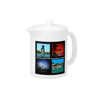 Orlando, Miami, South Beach Collage Teapot