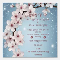 Elegant Floral Blossom Wedding Invitation Design Sign