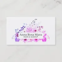 *~* Elegant Floral Watercolor Chic Feminine Modern Business Card