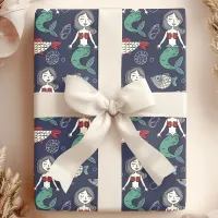 Whimsical Mermaid & Sea Creatures Ocean Wrapping Paper