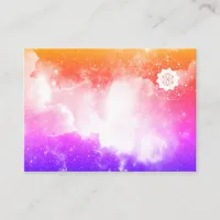 *~* Universe Lavender Pink Peach Galaxy Nebula Business Card