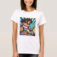 Pretty Woman Dancing Salsa Pop Art T-Shirt