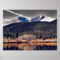 Beautiful Mountain Scene with Lake Poster