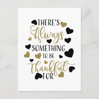 there is always something to be thankful for holiday postcard