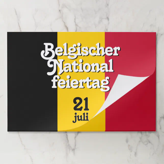 German Belgischer Nationalfeiertag Belgian Flag Paper Pad