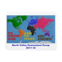 To Know God and to Make Him Known Felted World Magnet