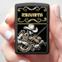 Elegant Strings With Western Cowboy Charm Zippo Lighter