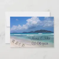 beach wedding RSVP standard 3.5 x 5