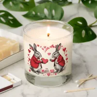 Rabbits cute Valentines, boyfriend, love bunny Scented Candle