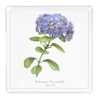 Blue Hydrangea Flower Vanity Tray