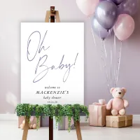 Lavender Purple Oh Baby Baby Shower Welcome Foam Board