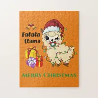 Christmas Llama Baby Blanket Jigsaw Puzzle