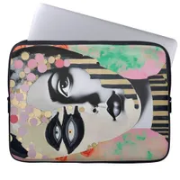 surreal abstract woman laptop sleeve