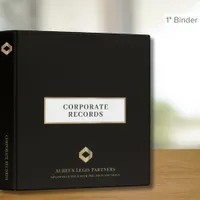 Corporate Record Book Binder Custom Logo