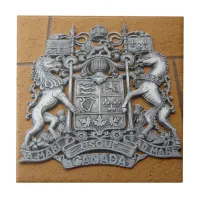 Metal Canada Coat of Arms Ceramic Tile