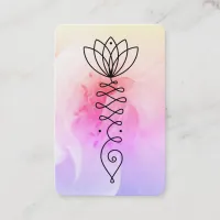 *~* Lotus QR Rose Heart Nirvana Massage Reiki Yoga Business Card