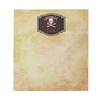 Personalized Jolly Roger (Cutlass) Notepad