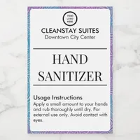 Brandable Hospitality Guest Hand Sanitizer Label