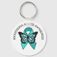 Myasthenia Gravis Awareness Ribbon Butterfly   Keychain