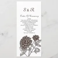 Vintage Dahlia Wedding Invitations