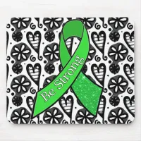 Lyme Disease Awareness Be Strong Ribbon Mouse Pad